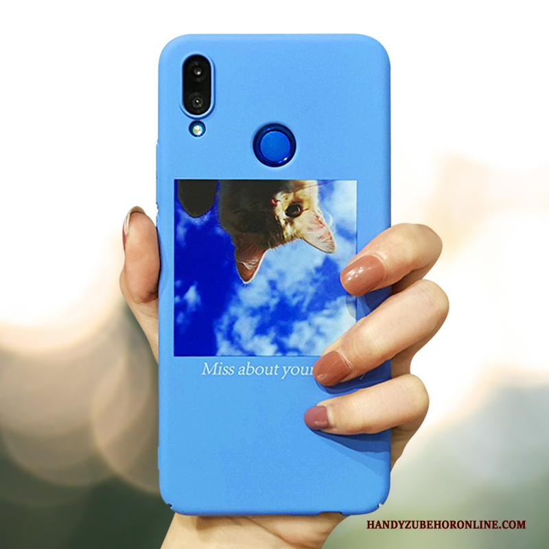 Huawei P Smart+ Hoesje All Inclusive Blauw Hard Hoes Bescherming Scheppend Mooie