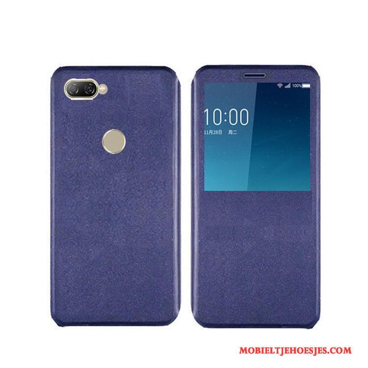 Huawei P Smart Hoesje Blauw Clamshell Mobiele Telefoon Anti-fall Leren Etui