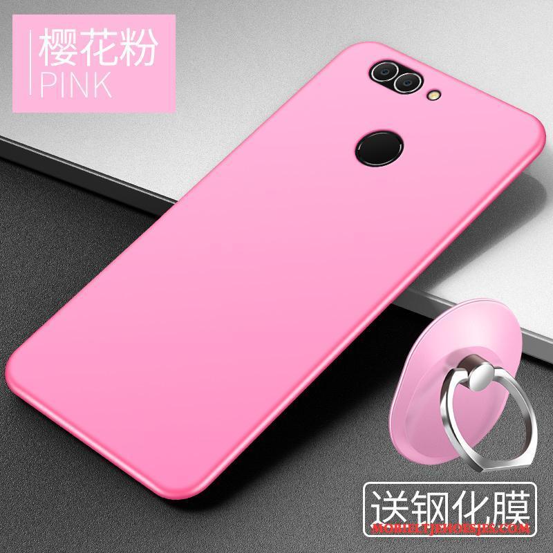 Huawei P Smart Hoesje Schrobben Hoes Siliconen Trend Anti-fall Roze Dun
