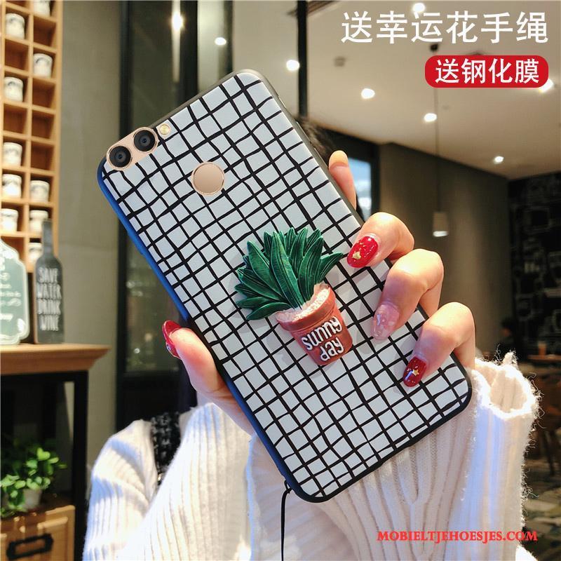 Huawei P Smart Hoesje Zacht Siliconen Anti-fall Groen Mobiele Telefoon Bescherming Trend