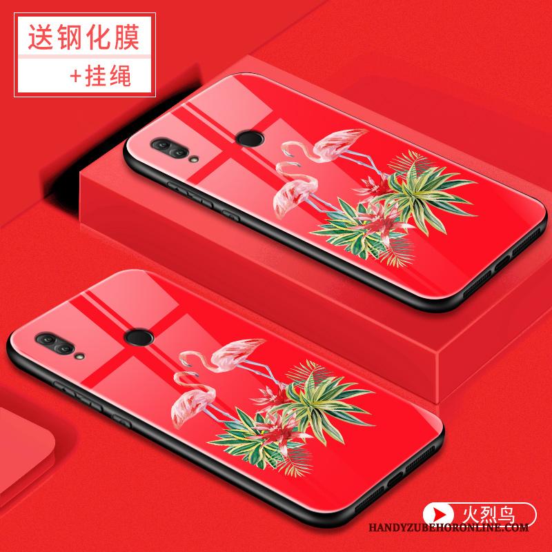 Huawei P Smart+ Rood Bescherming Siliconen Hoes Mobiele Telefoon Anti-fall Hoesje Telefoon