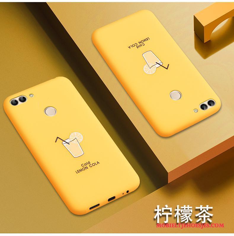 Huawei P Smart Spotprent Nieuw Anti-fall Hoesje Telefoon Geel Trend Siliconen