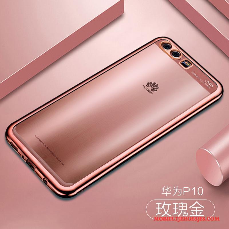 Huawei P10 Hoesje Bescherming Siliconen Anti-fall Rose Goud Zacht All Inclusive Dun