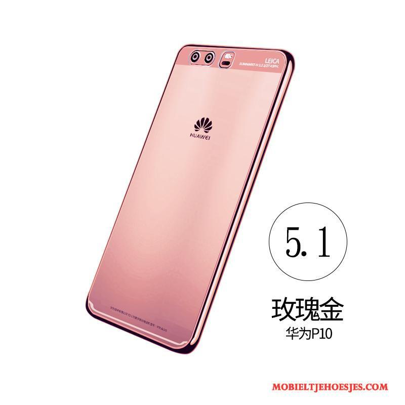 Huawei P10 Hoesje Bescherming Telefoon Roze Anti-fall Scheppend Siliconen