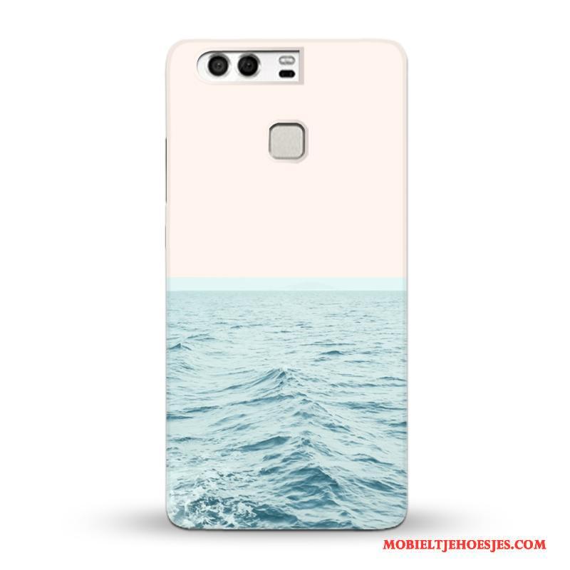 Huawei P10 Hoesje Telefoon Groen Jeugd Original Kunst Schrobben Landschap