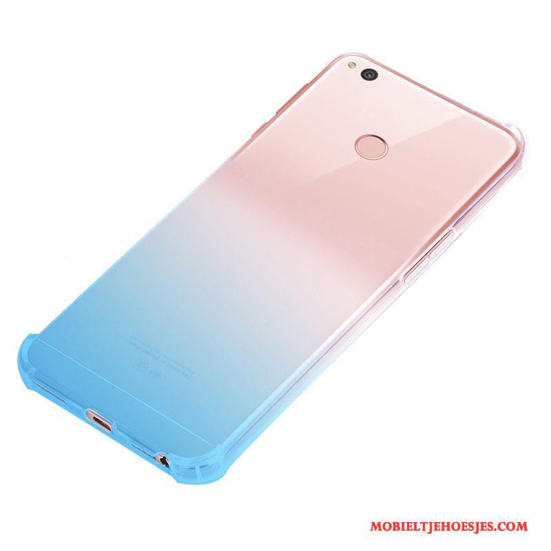 Huawei P10 Lite Hoes Zacht Siliconen Anti-fall Blauw Hoesje Telefoon Jeugd