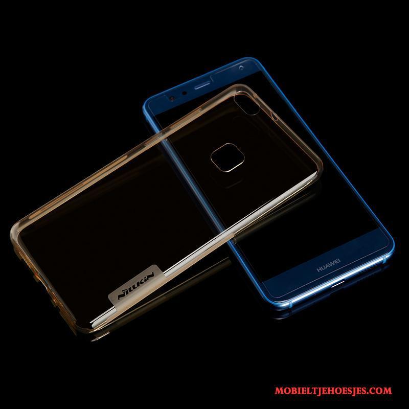 Huawei P10 Lite Jeugd Zacht Hoesje Telefoon Blauw Doorzichtig