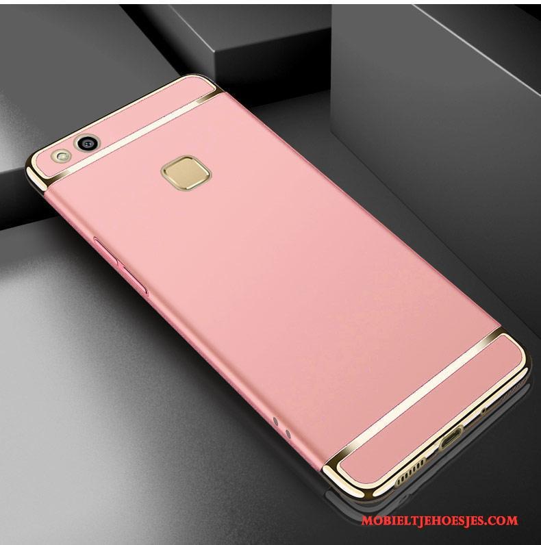 Huawei P10 Lite Roze Hard Jeugd Anti-fall Schrobben Hoes Hoesje Telefoon