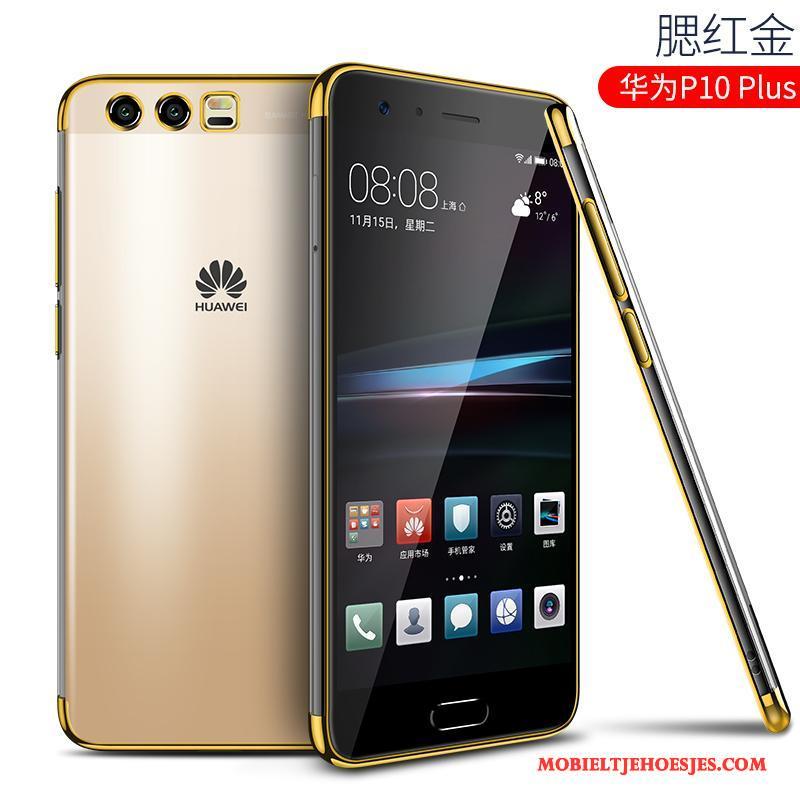 Huawei P10 Plus All Inclusive Hoesje Telefoon Trendy Merk Anti-fall Dun Persoonlijk Goud