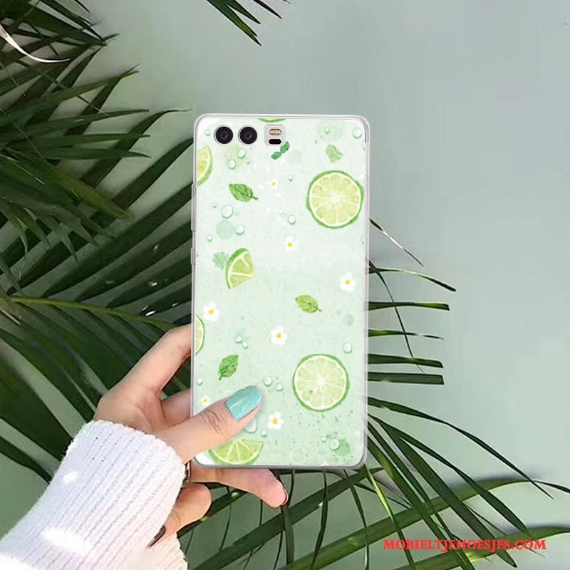 Huawei P10 Plus All Inclusive Siliconen Groen Hoes Hoesje Telefoon Trend Anti-fall