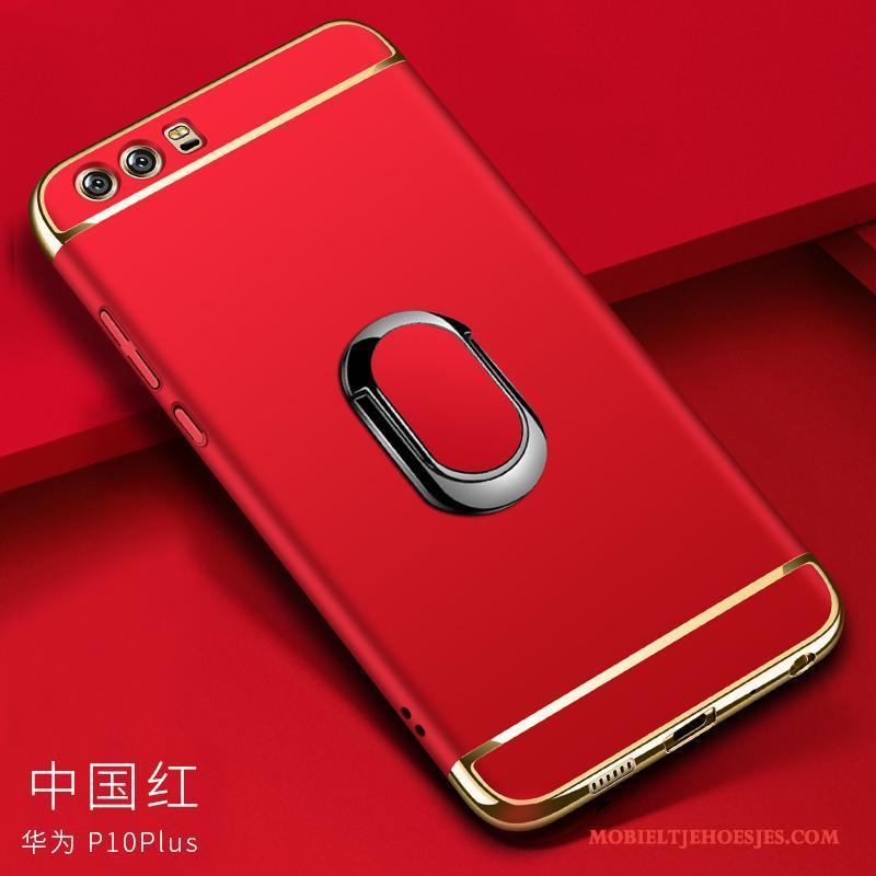 Huawei P10 Plus Anti-fall Hoesje Telefoon Hard Rood Bescherming Ondersteuning