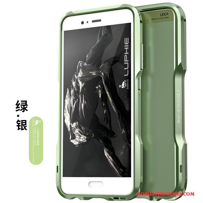 Huawei P10 Plus Hoesje Metaal Anti-fall Groen Persoonlijk Bescherming Omlijsting