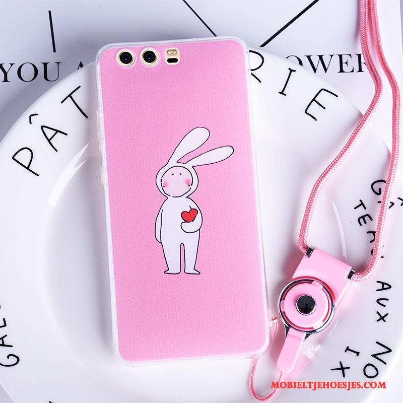 Huawei P10 Plus Hoesje Roze Persoonlijk Bescherming Dun Anti-fall Doorzichtig Siliconen