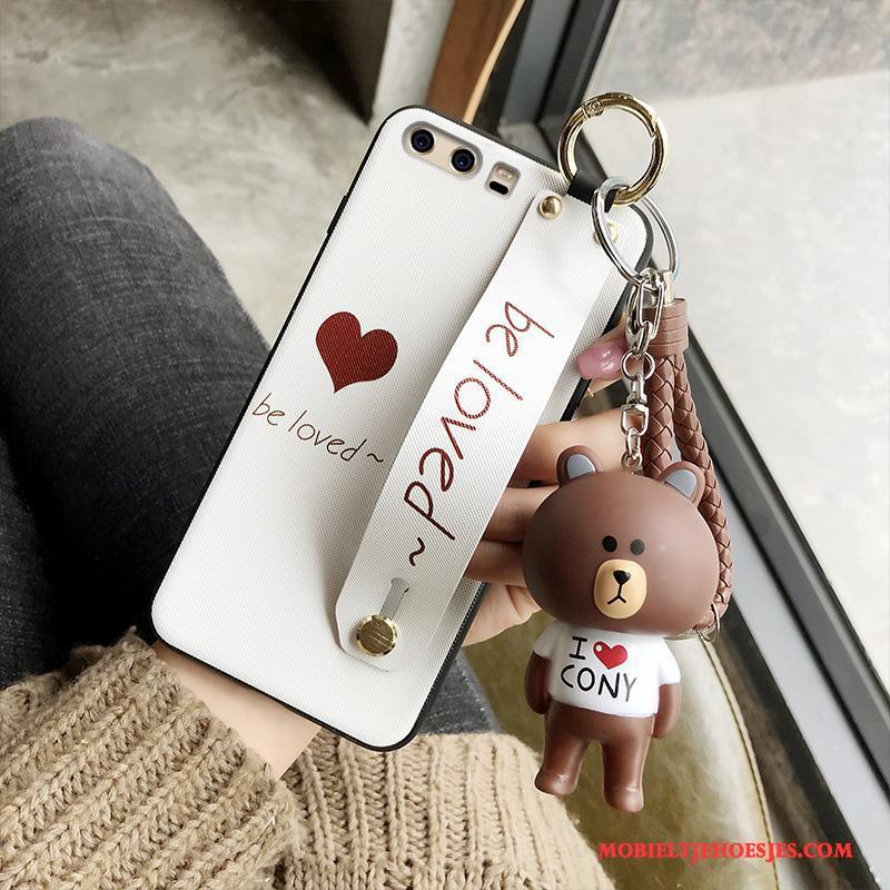 Huawei P10 Plus Wit Siliconen Persoonlijk Liefde Scheppend Hoesje Telefoon Schrobben