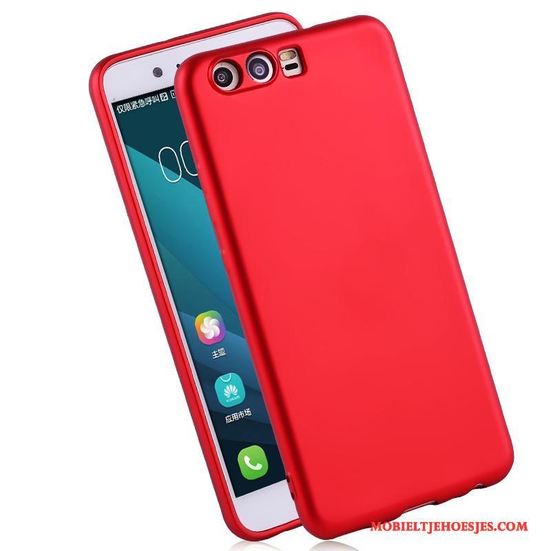Huawei P10 Siliconen Rood Hoes Anti-fall Hoesje Telefoon Bescherming All Inclusive