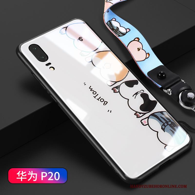 Huawei P20 Hoesje Mooie Hanger Glas All Inclusive Trendy Merk Dun Anti-fall