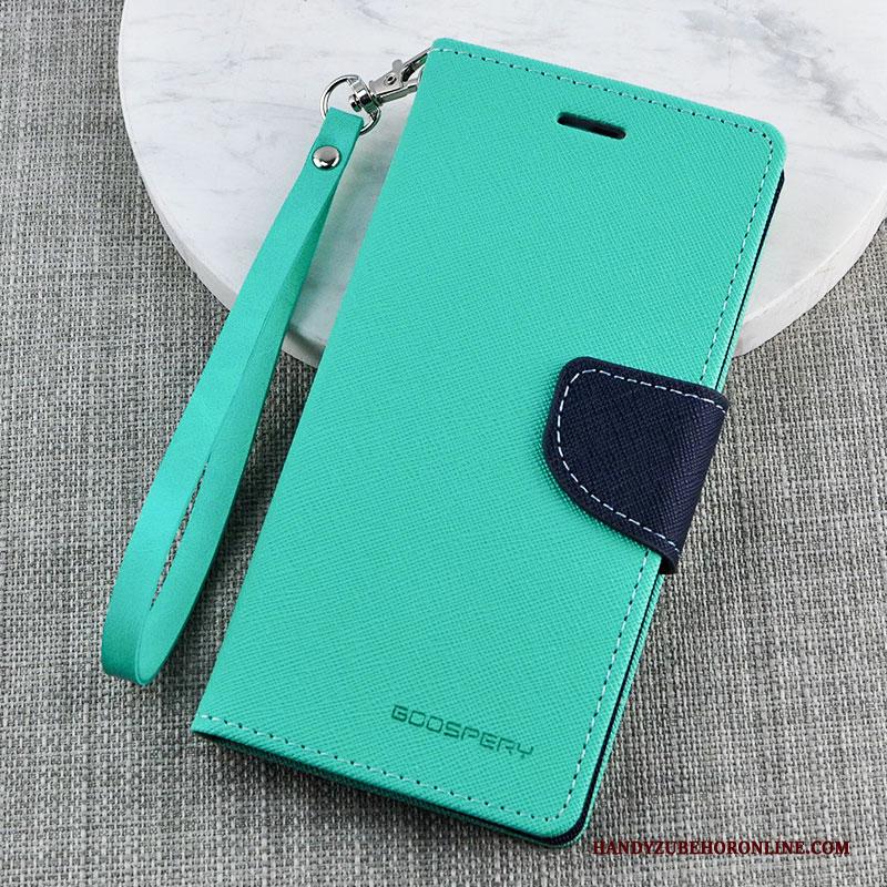 Huawei P20 Lite Leren Etui Blauw Folio Hoesje Telefoon Bescherming