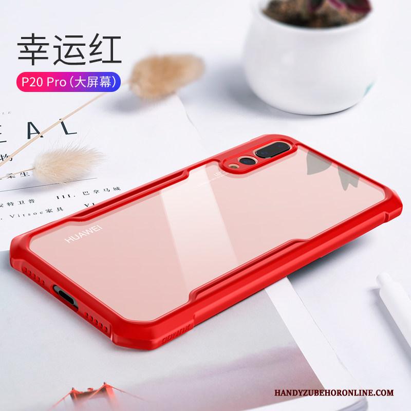 Huawei P20 Pro Anti-fall High End Hoes Rood Bescherming Net Red Hoesje