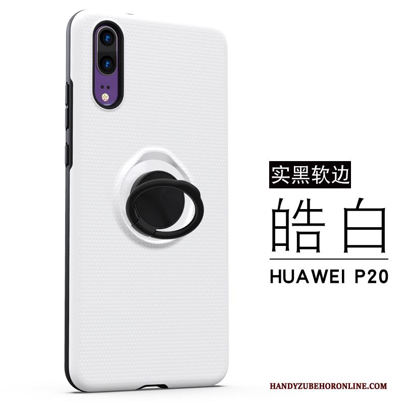 Huawei P20 Ring Wit Zacht All Inclusive Trend Anti-fall Hoesje