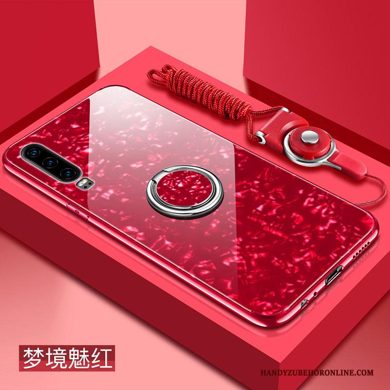 Huawei P30 Anti-fall Hoesje Telefoon Rood Net Red All Inclusive Trend Zacht