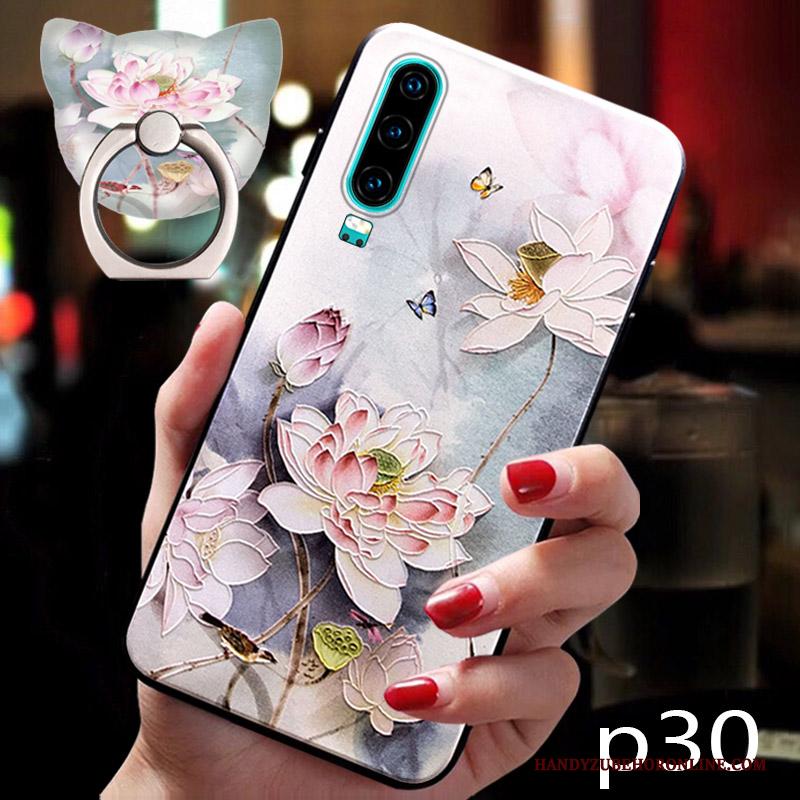 Huawei P30 Anti-fall Zacht Roze Bescherming Hoesje Telefoon Persoonlijk Dun