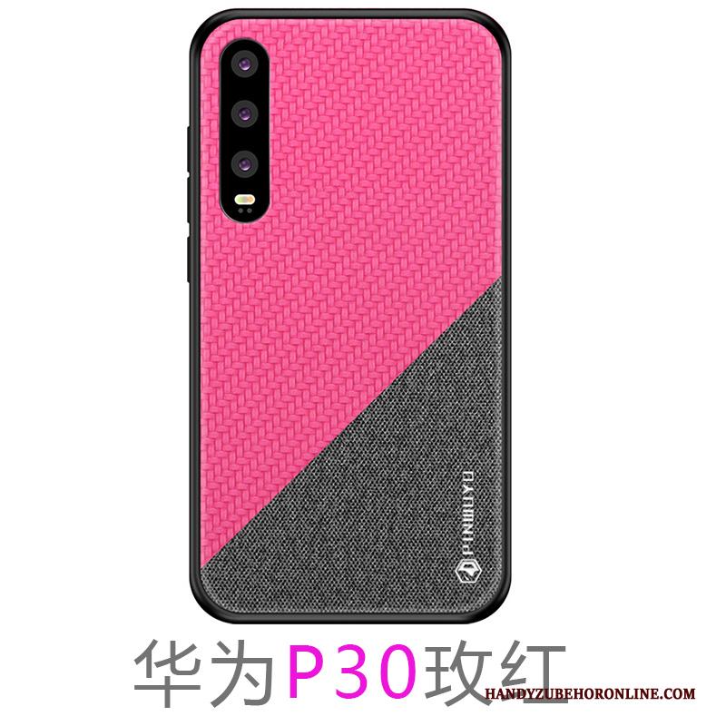 Huawei P30 Hoesje Dun Lovers Rood Trend Schrobben Hoes Bescherming