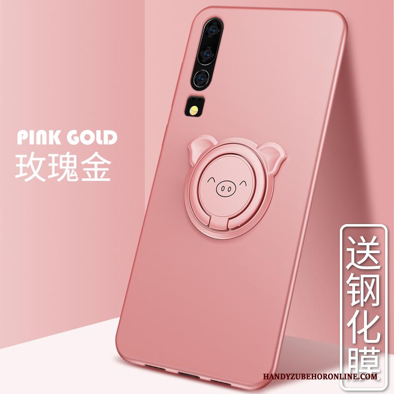 Huawei P30 Hoesje Magnetisch Zacht Bescherming Roze Hoes Net Red Trend