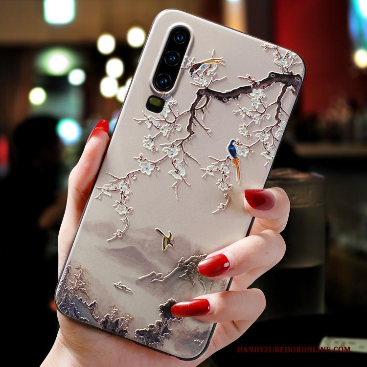 Huawei P30 Hoesje Telefoon Bescherming All Inclusive Schrobben Hanger Chinese Stijl Persoonlijk