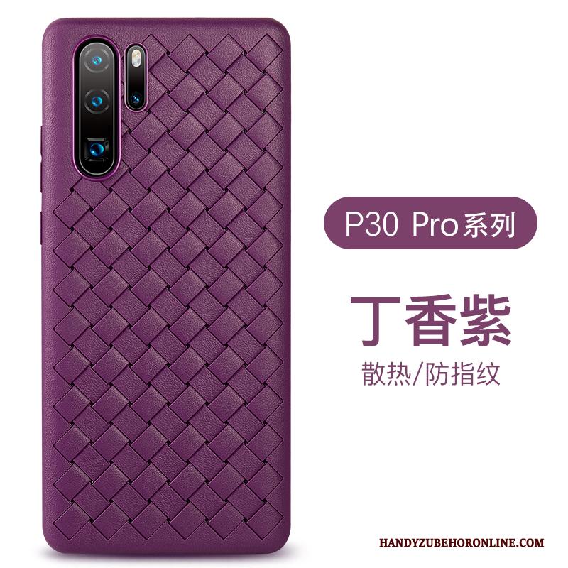 Huawei P30 Pro All Inclusive Weven Leer Hoesje Telefoon Patroon Bedrijf Ademend