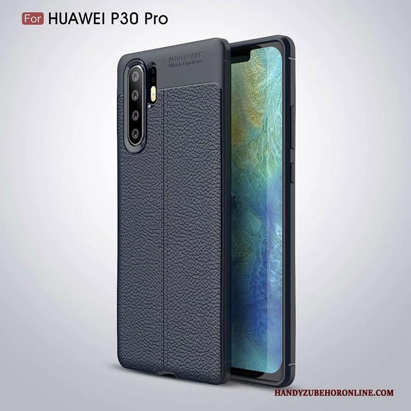 Huawei P30 Pro Antislip Siliconenhoesje Blauw Hoesje Telefoon Bescherming Anti-fall Bedrijf