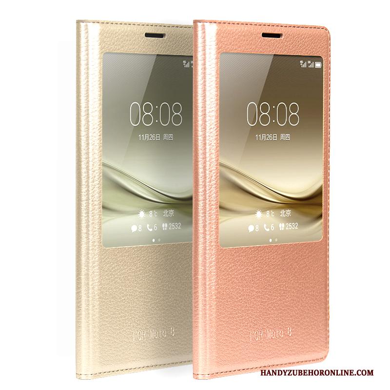 Huawei P30 Pro Hoesje Achterklep Winterslaap Rose Goud Skärmskydd Tempereren Folio Hoes