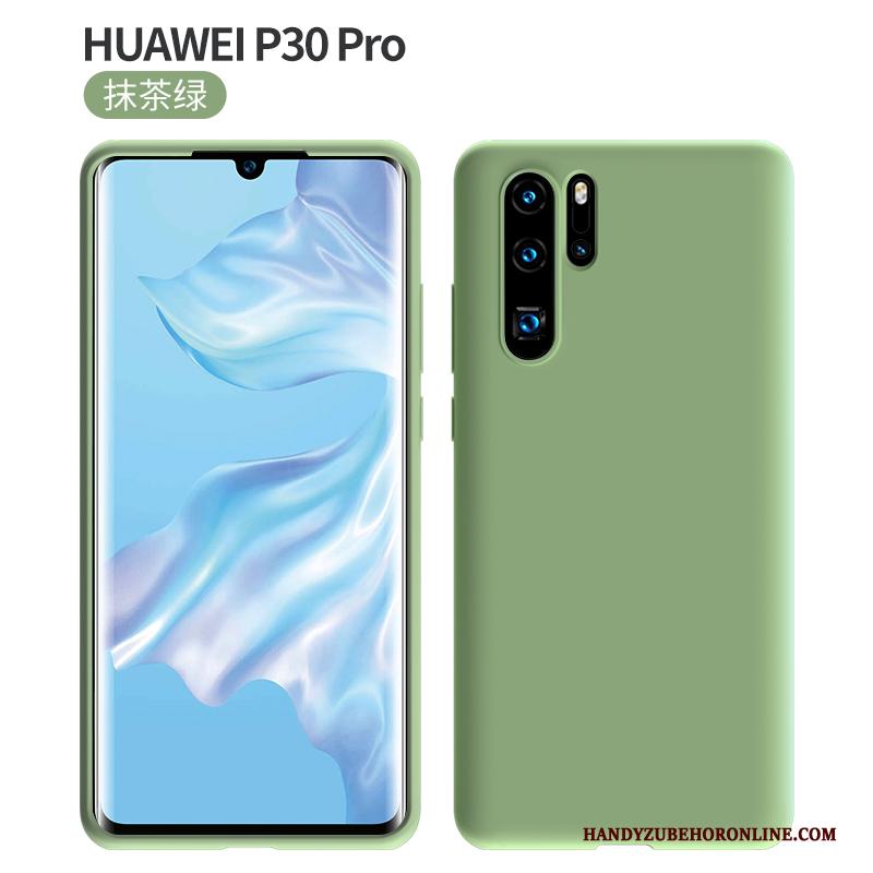 Huawei P30 Pro Hoesje Effen Kleur Groen Nieuw Trendy Merk Net Red Echte Bescherming