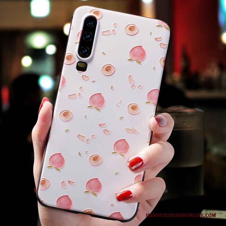 Huawei P30 Schrobben Dun Trendy Merk Hoesje Telefoon Anti-fall Scheppend Bescherming