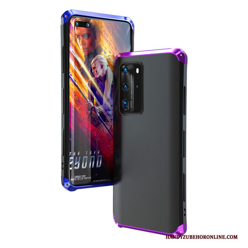 Huawei P40 Anti-fall Hard Purper Hoesje Telefoon Nieuw Persoonlijk