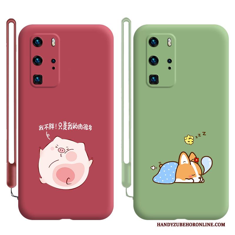 Huawei P40 Hoesje Trendy Merk Net Red Hoes Anti-fall Hemming Dun Scheppend