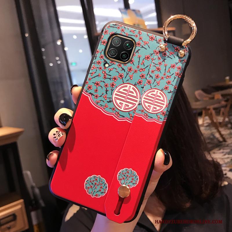 Huawei P40 Lite Wind Zacht Anti-fall Hoesje Rood Trendy Merk Net Red