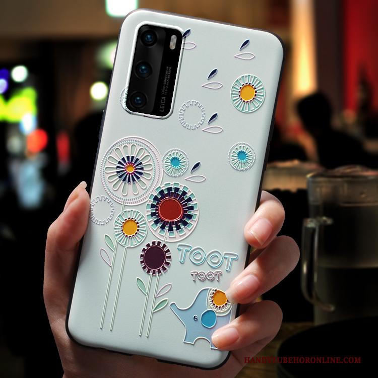 Huawei P40 Schrobben Trendy Merk Groen Scheppend Net Red Zacht Hoesje