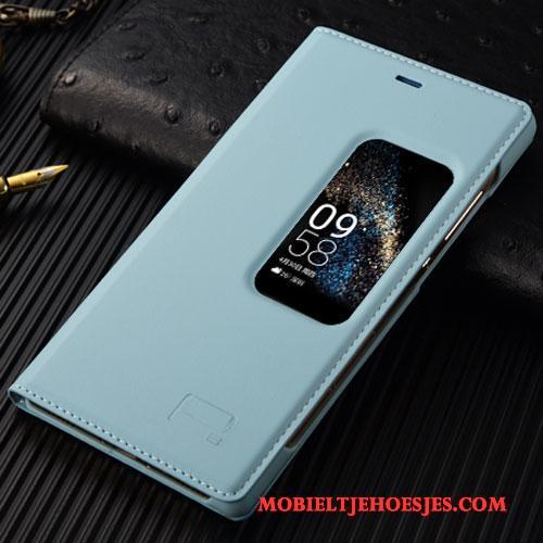 Huawei P8 Lichtblauw Leren Etui Hoesje Telefoon Mobiele Telefoon Hoge Bescherming