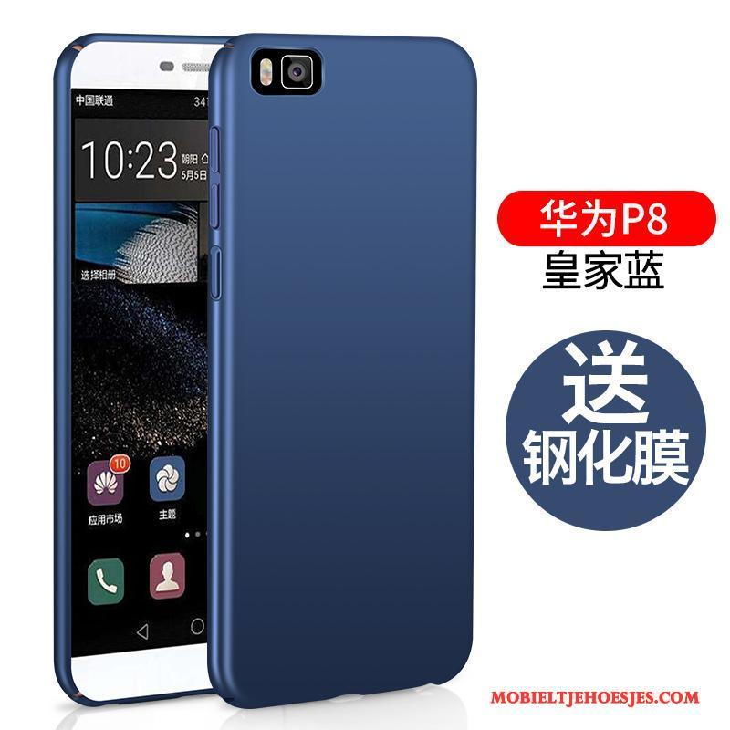 Huawei P8 Lite Hard All Inclusive Hoesje Telefoon Blauw Eenvoudige Hoge Schrobben
