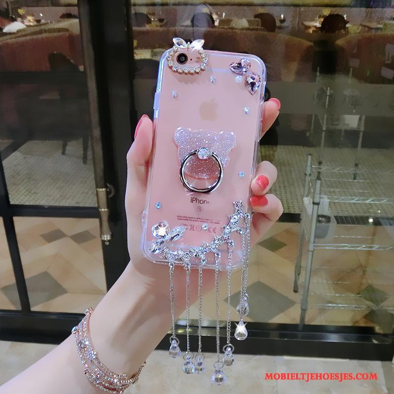 Huawei P9 Hoesje Blauw Met Strass Beren Ondersteuning Trendy Merk All Inclusive Ring