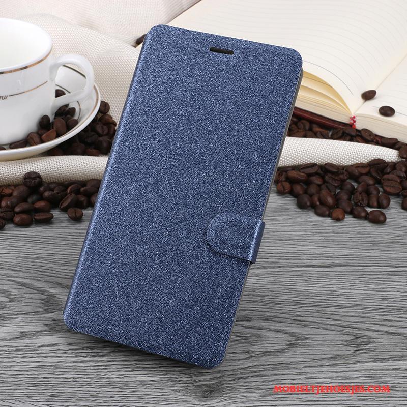 Huawei P9 Lite Donkerblauw Hoesje Telefoon Bescherming Leren Etui Folio Jeugd