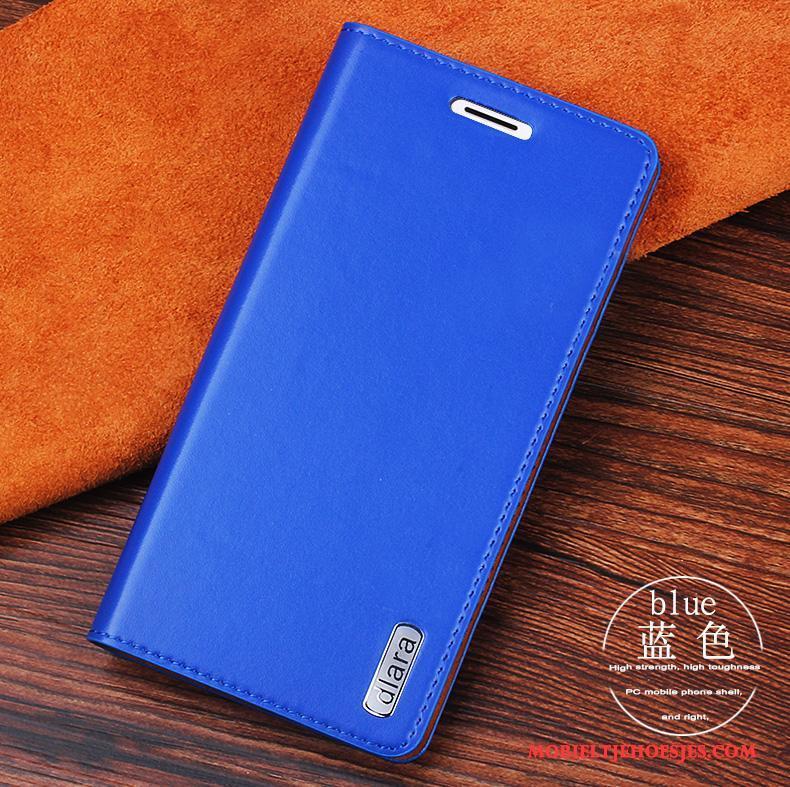 Huawei P9 Lite Hoes Mobiele Telefoon Blauw Jeugd Leren Etui Hoesje Telefoon