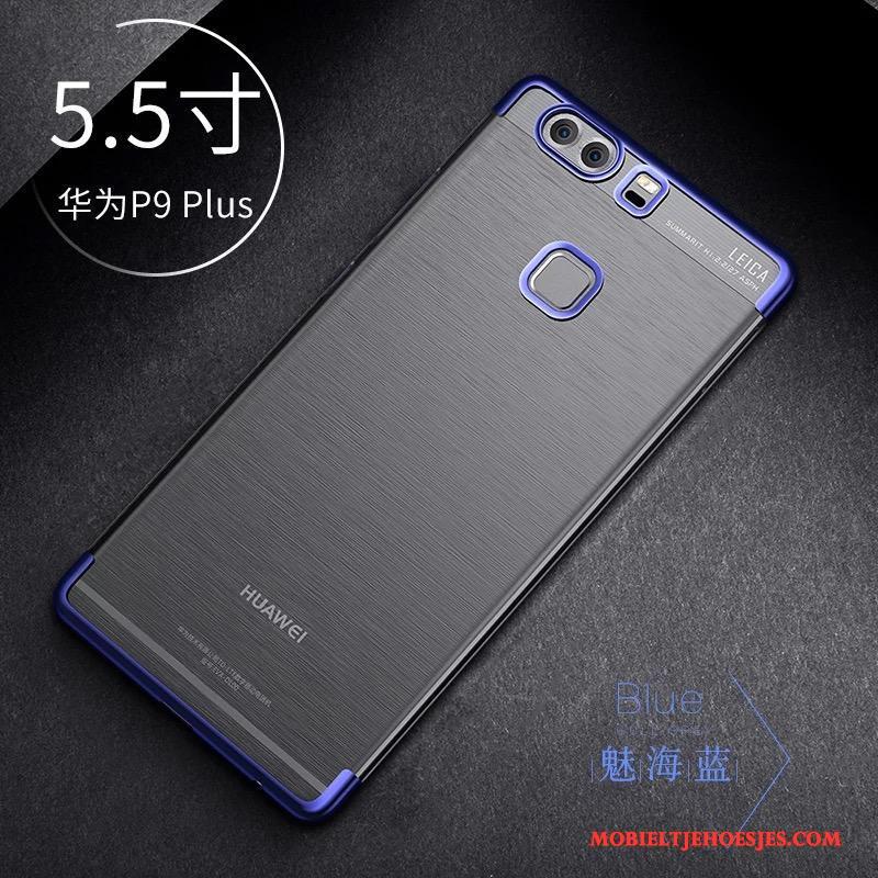 Huawei P9 Plus All Inclusive Hoesje Telefoon Bescherming Mobiele Telefoon Doorzichtig Blauw Zacht