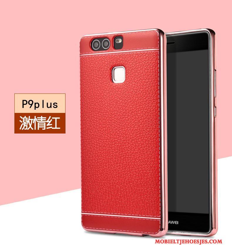 Huawei P9 Plus Bescherming Hoes Anti-fall Rood Hoesje Telefoon Siliconen Zacht