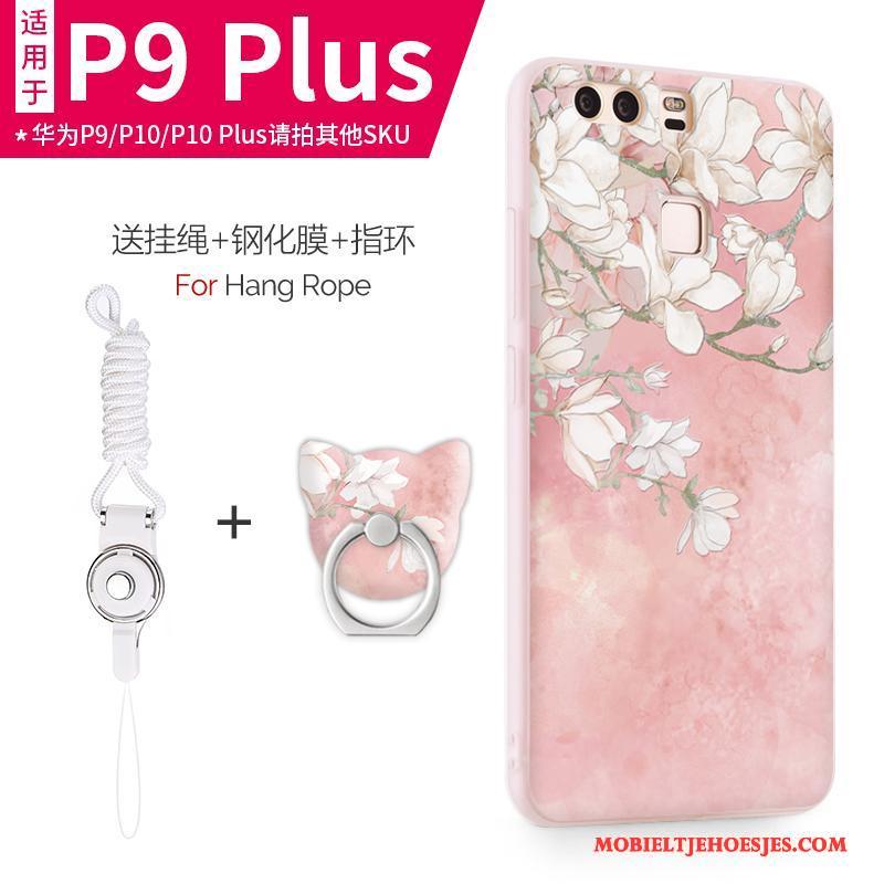 Huawei P9 Plus Hoesje Siliconen Anti-fall Mobiele Telefoon Roze Hoes Zacht All Inclusive