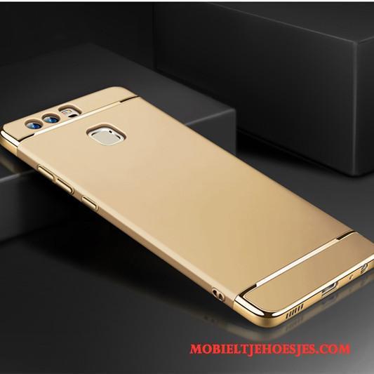 Huawei P9 Plus Scheppend Bescherming Goud Anti-fall All Inclusive Hoes Hoesje Telefoon