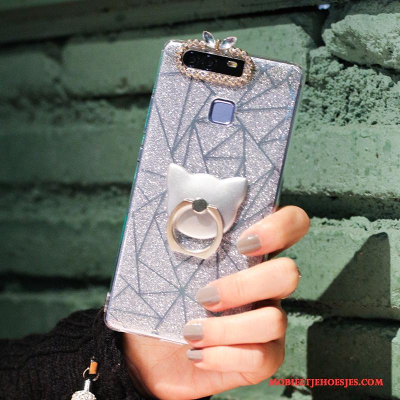 Huawei P9 Plus Siliconen Bescherming Anti-fall Zilver Hoesje Telefoon Zacht