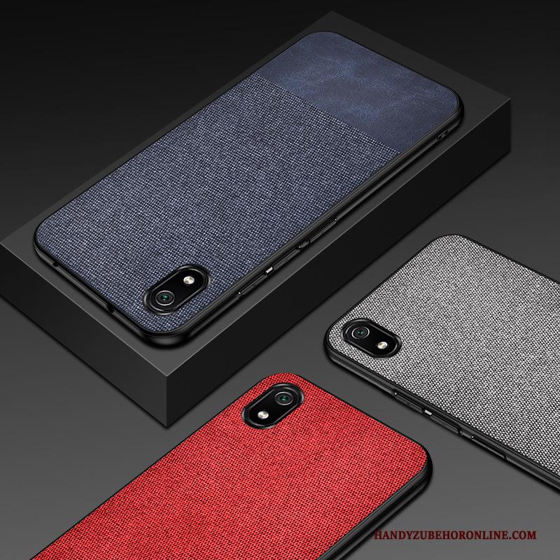 Huawei Y5 2019 Hoesje Telefoon Verbinding Patroon Doek Rood Siliconen Nieuw