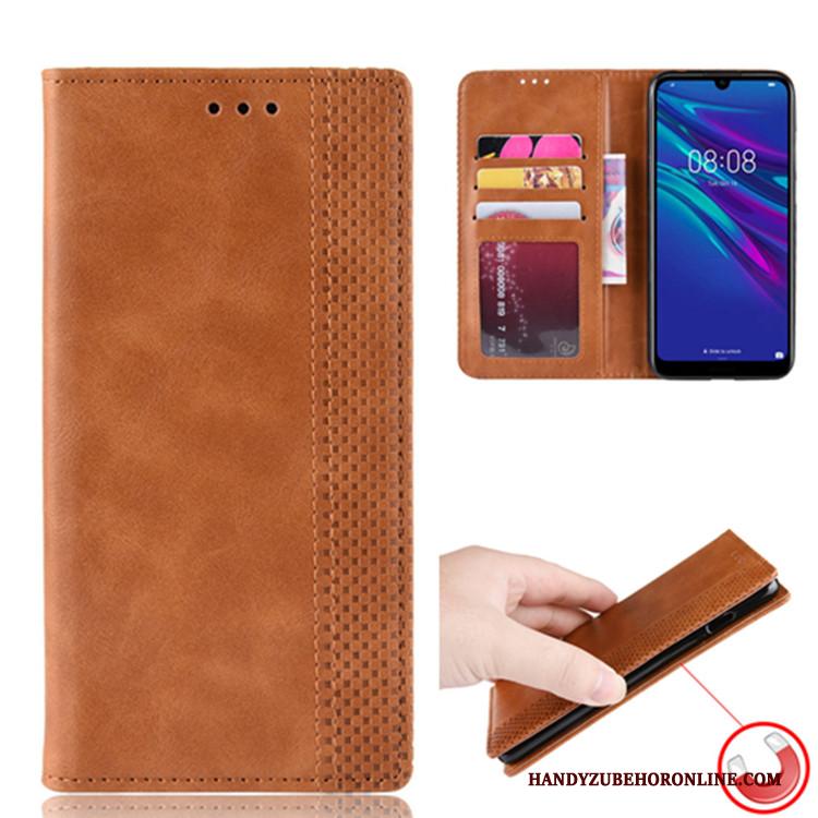 Huawei Y6 2019 Portemonnee Hoesje Telefoon Bescherming Magnetisch Leren Etui