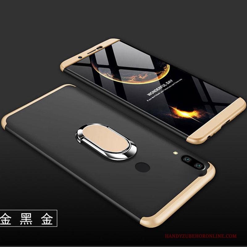Huawei Y7 2019 Goud Schrobben Trend All Inclusive Hoesje Telefoon Hard Mode